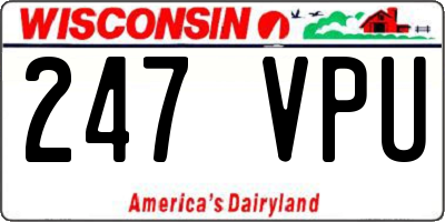 WI license plate 247VPU
