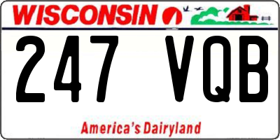 WI license plate 247VQB