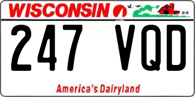 WI license plate 247VQD