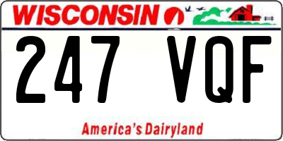 WI license plate 247VQF