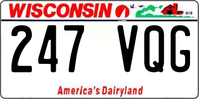 WI license plate 247VQG