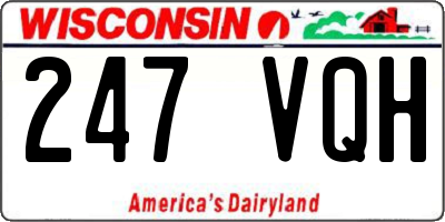 WI license plate 247VQH
