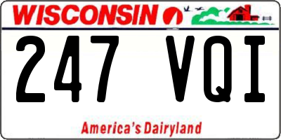 WI license plate 247VQI
