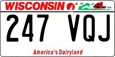 WI license plate 247VQJ