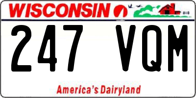 WI license plate 247VQM