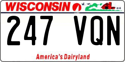 WI license plate 247VQN