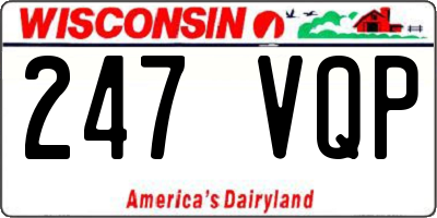 WI license plate 247VQP