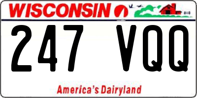 WI license plate 247VQQ