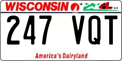 WI license plate 247VQT