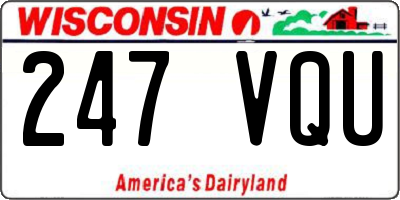 WI license plate 247VQU