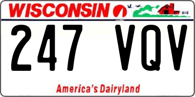 WI license plate 247VQV