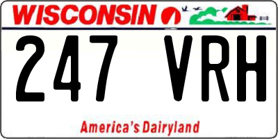 WI license plate 247VRH