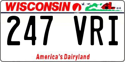WI license plate 247VRI