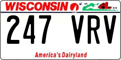 WI license plate 247VRV
