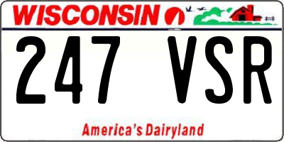 WI license plate 247VSR