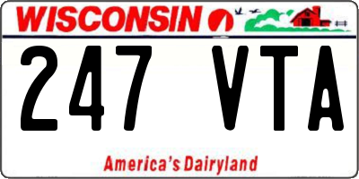WI license plate 247VTA