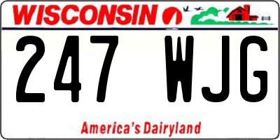 WI license plate 247WJG