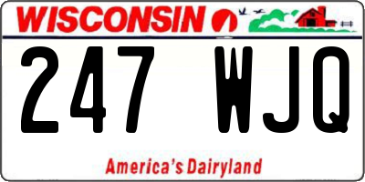 WI license plate 247WJQ
