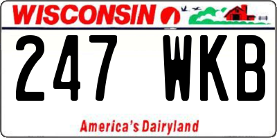 WI license plate 247WKB