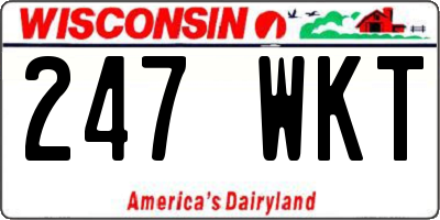 WI license plate 247WKT