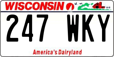 WI license plate 247WKY