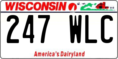 WI license plate 247WLC