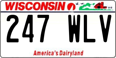 WI license plate 247WLV