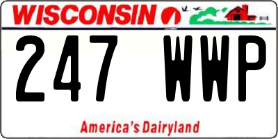 WI license plate 247WWP