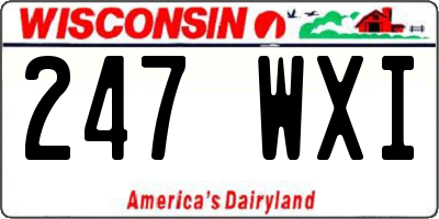 WI license plate 247WXI