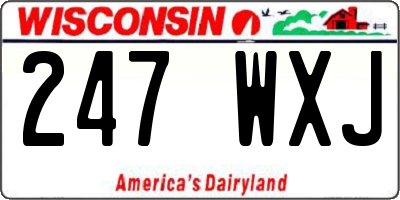 WI license plate 247WXJ