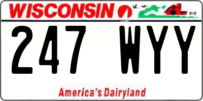 WI license plate 247WYY