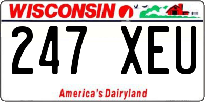 WI license plate 247XEU