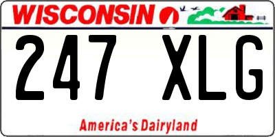 WI license plate 247XLG
