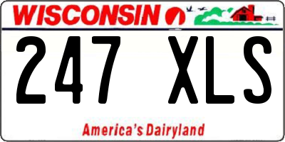 WI license plate 247XLS