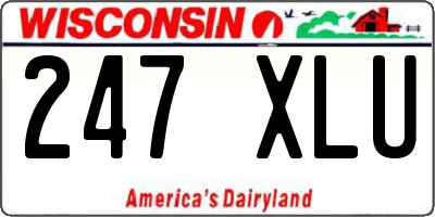 WI license plate 247XLU