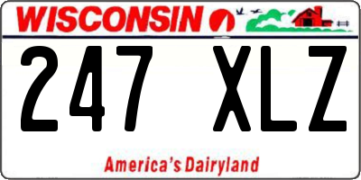 WI license plate 247XLZ