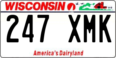 WI license plate 247XMK