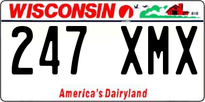 WI license plate 247XMX