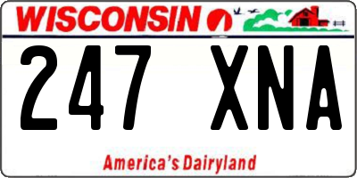 WI license plate 247XNA