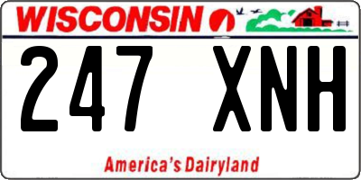 WI license plate 247XNH
