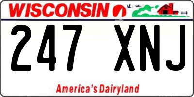 WI license plate 247XNJ