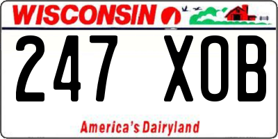WI license plate 247XOB