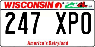 WI license plate 247XPO
