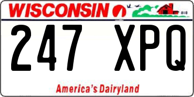 WI license plate 247XPQ