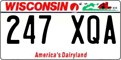 WI license plate 247XQA