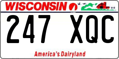 WI license plate 247XQC