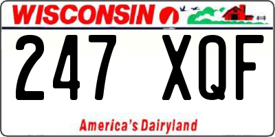 WI license plate 247XQF