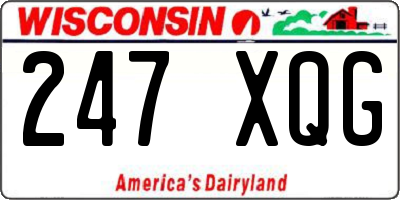 WI license plate 247XQG