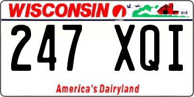 WI license plate 247XQI