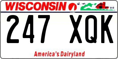 WI license plate 247XQK